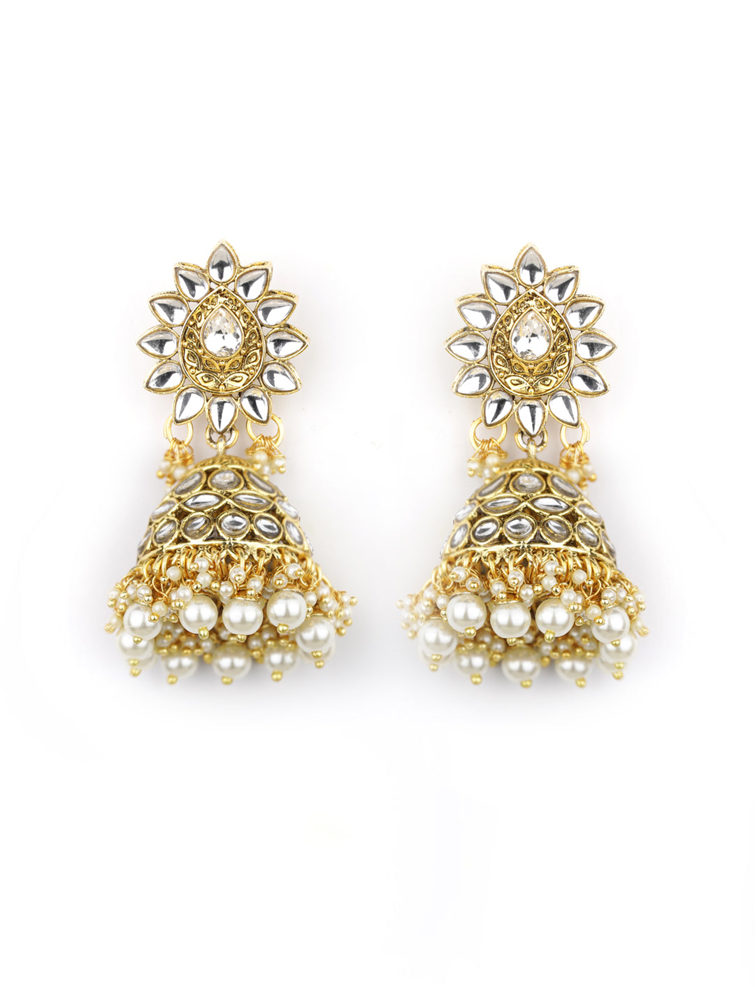 Kundan Pearls Beads Gold Plated Traditional Jewellery Set