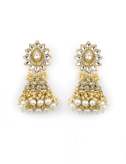 Kundan Pearls Beads Gold Plated Traditional Jewellery Set