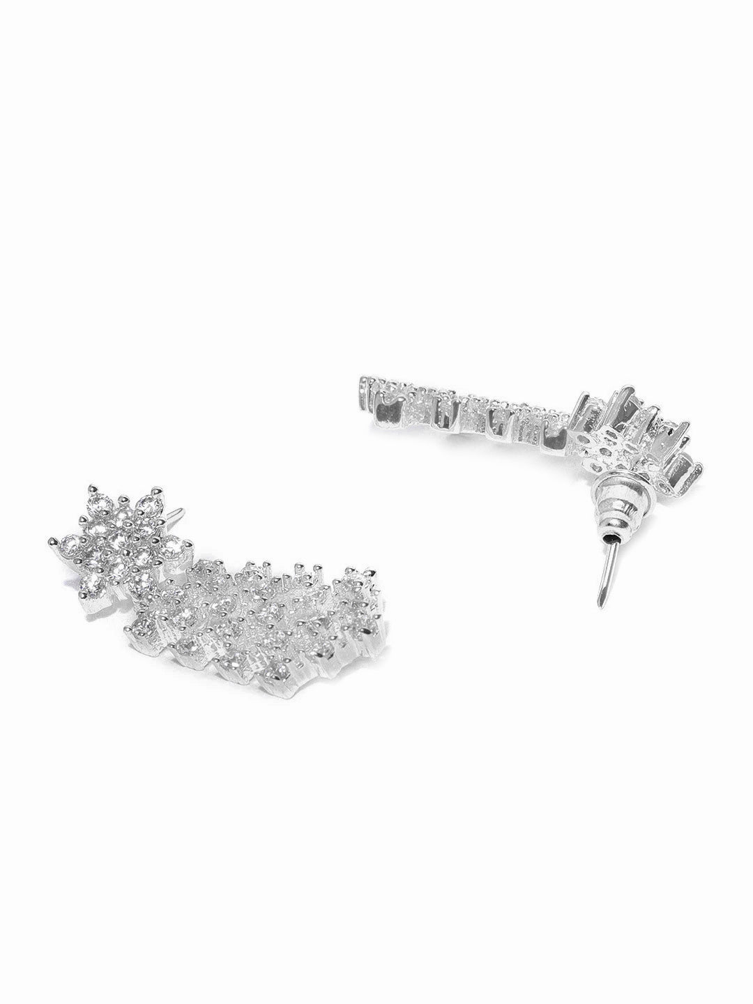 American Diamond Silver Plated Ethnic Jewellery Set