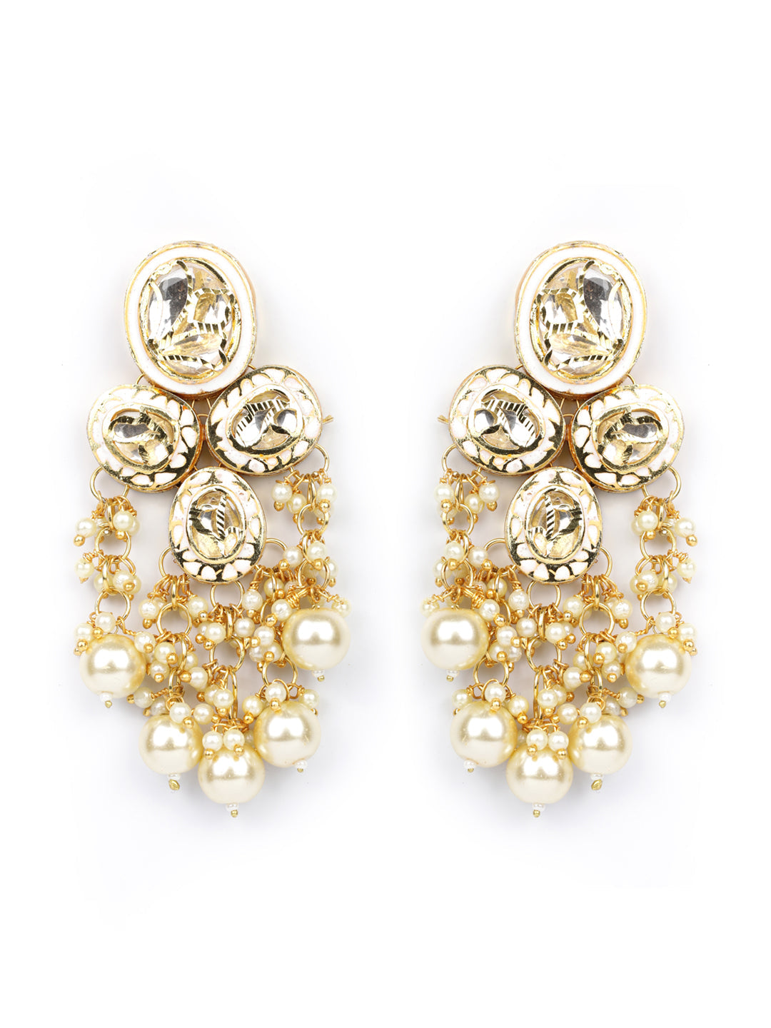 Kundan Beads Pearls Gold Plated Traditional Jewellery Set