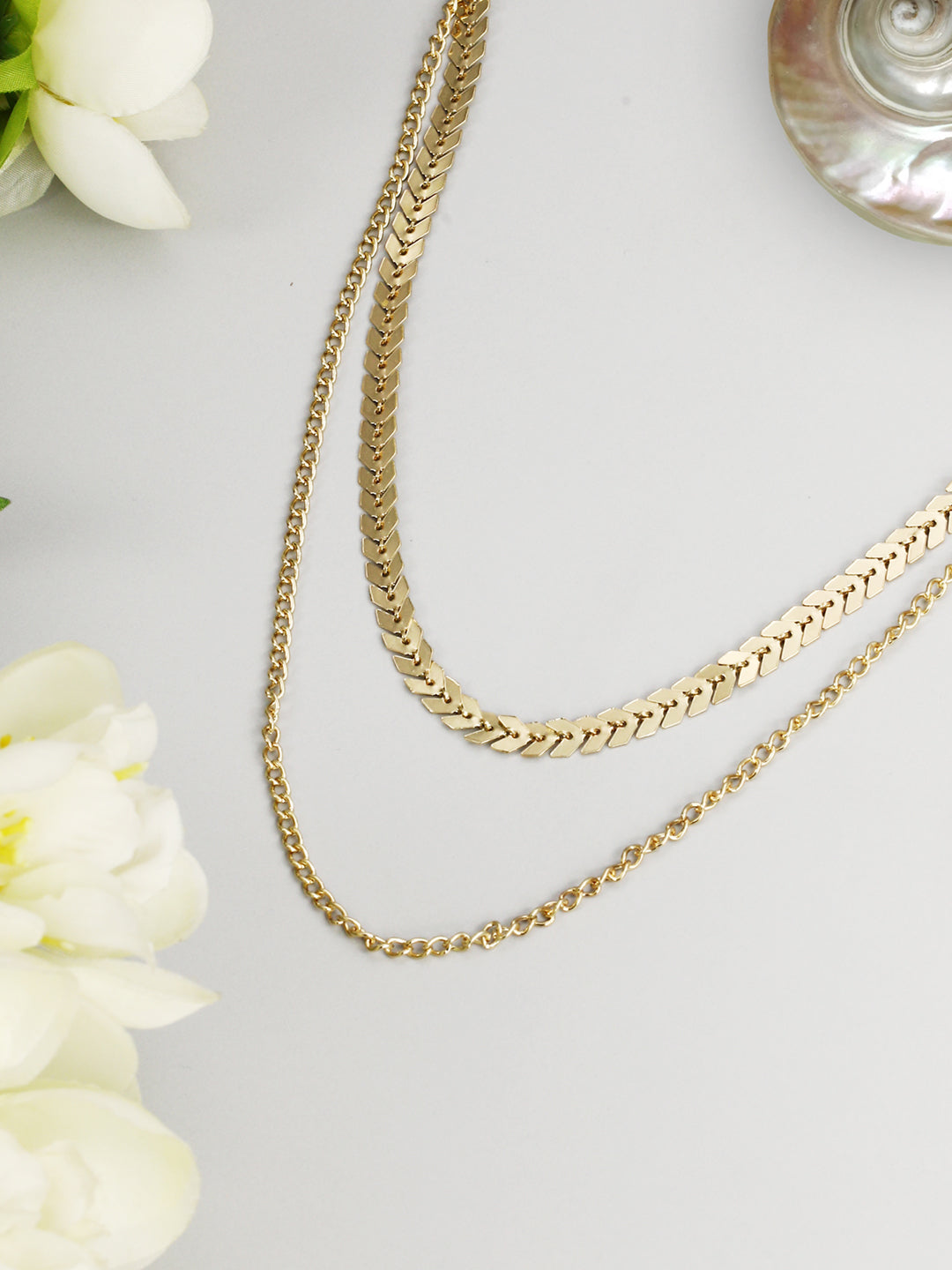 Gold Plated Layered Necklace
