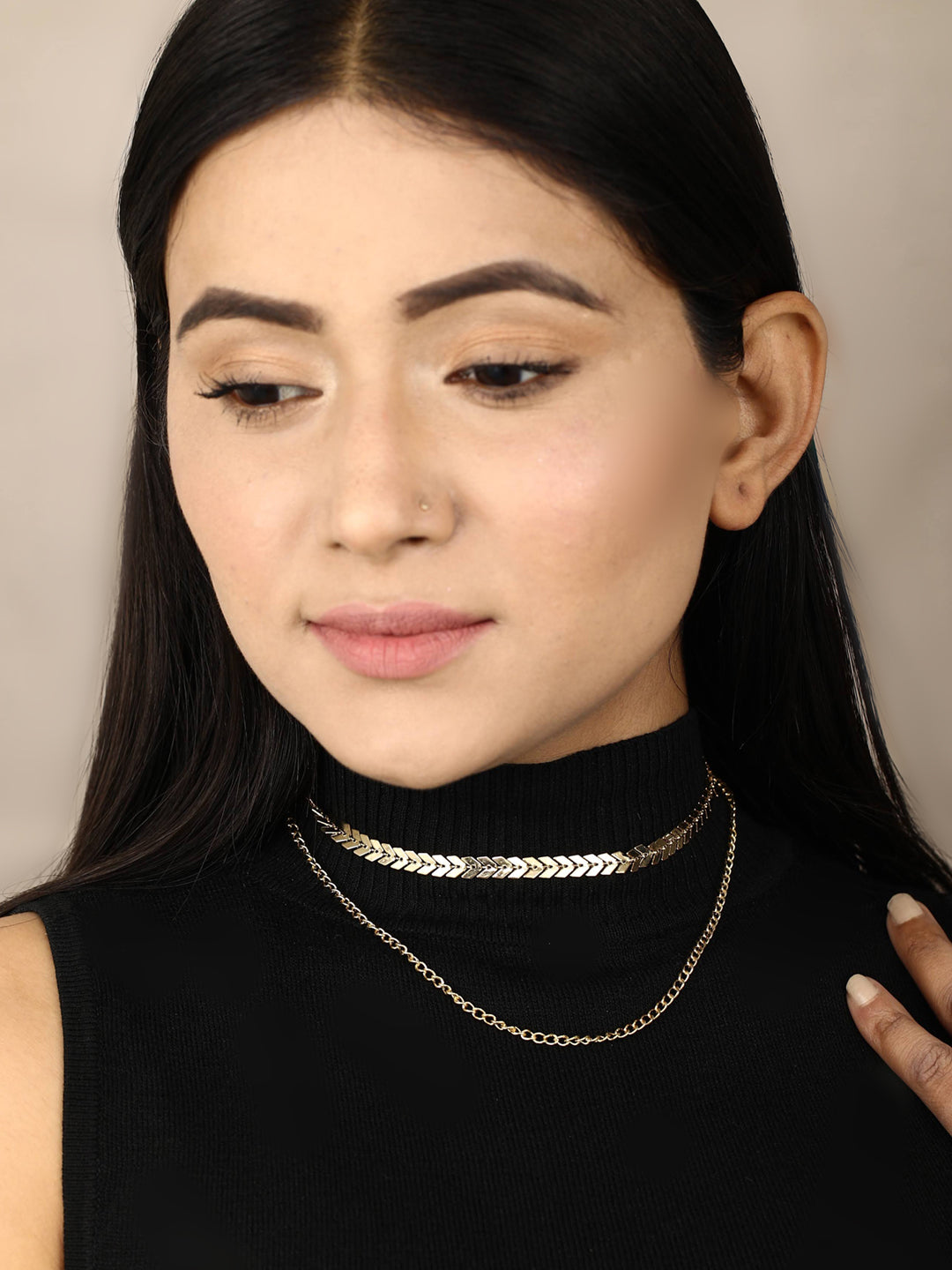 Gold Plated Layered Necklace