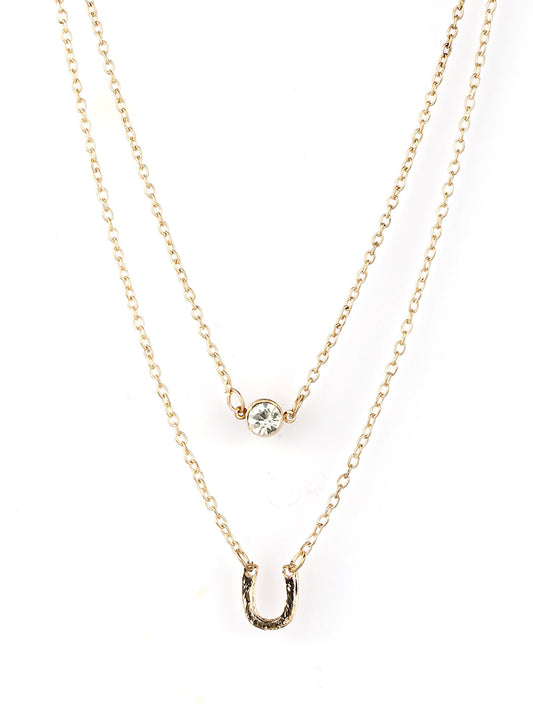 Combo of 2 Gold & Silver Plated Layered Necklace