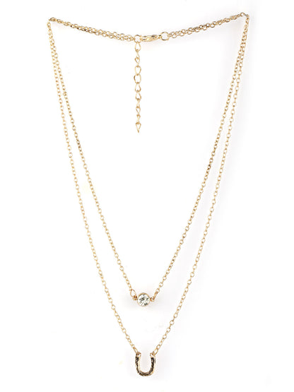 Combo of 2 Gold & Silver Plated Layered Necklace