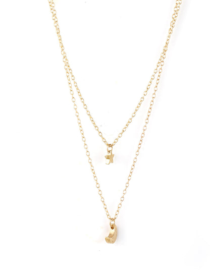 Combo of 2 Gold & Silver Plated Layered Necklace