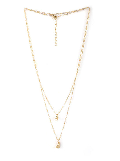 Combo of 2 Gold & Silver Plated Layered Necklace