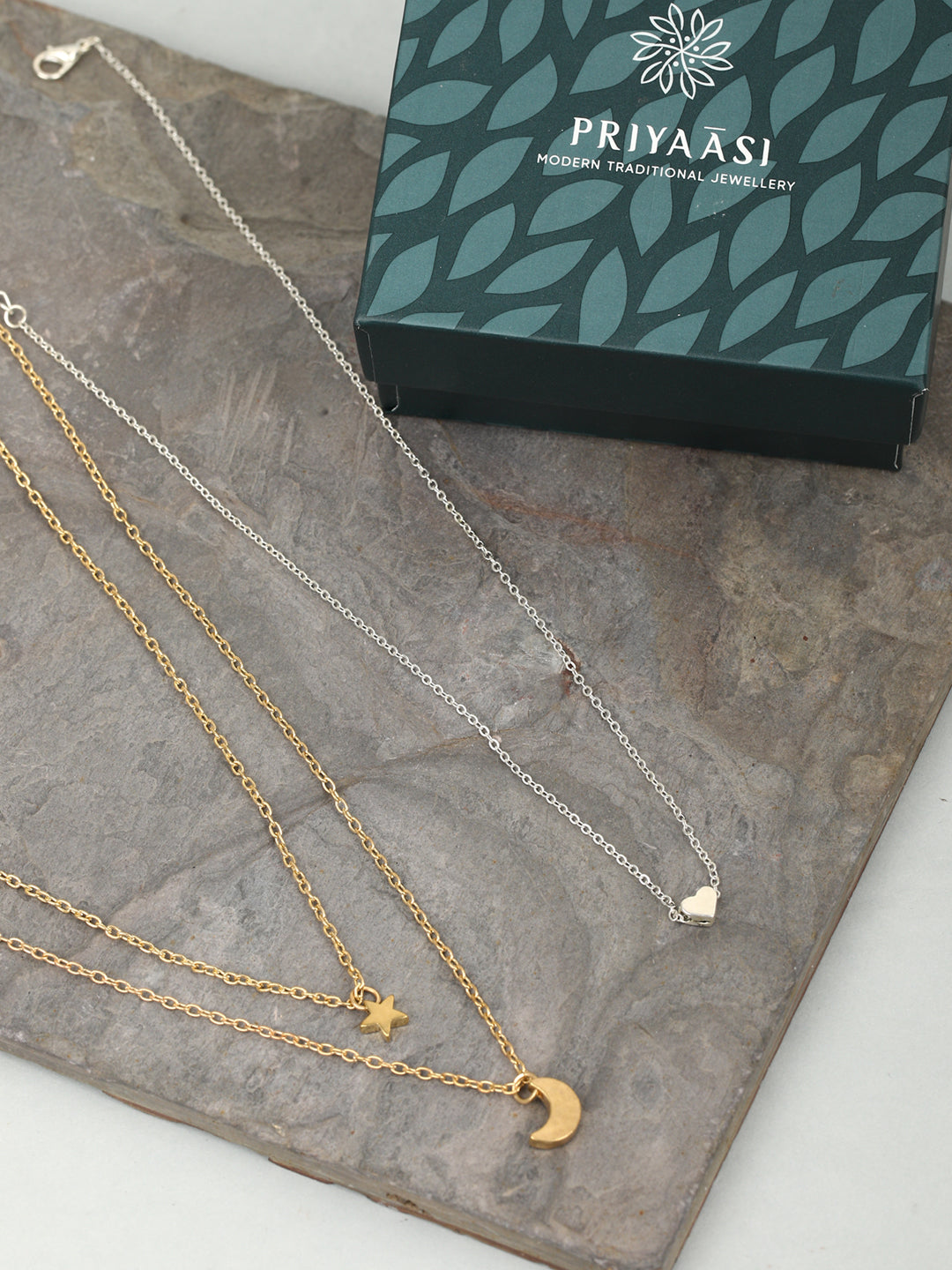 Combo of 2 Gold & Silver Plated Layered Necklace