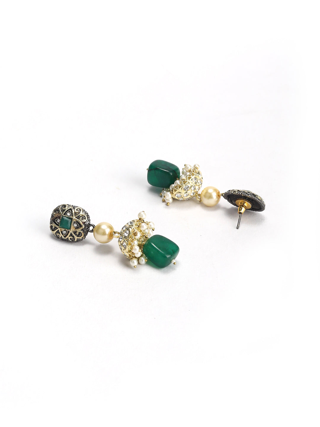 Royal Odyssey - Colourful Beads Pearl Stones Gold Plated Jewellery Set