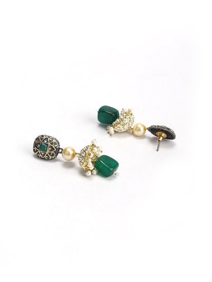 Royal Odyssey - Colourful Beads Pearl Stones Gold Plated Jewellery Set