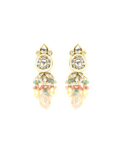 Gulabo-Multi-Color Beads Pearls Kundan Gold Plated Choker Set
