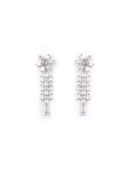 American Diamond Silver Plated Jewellery Set