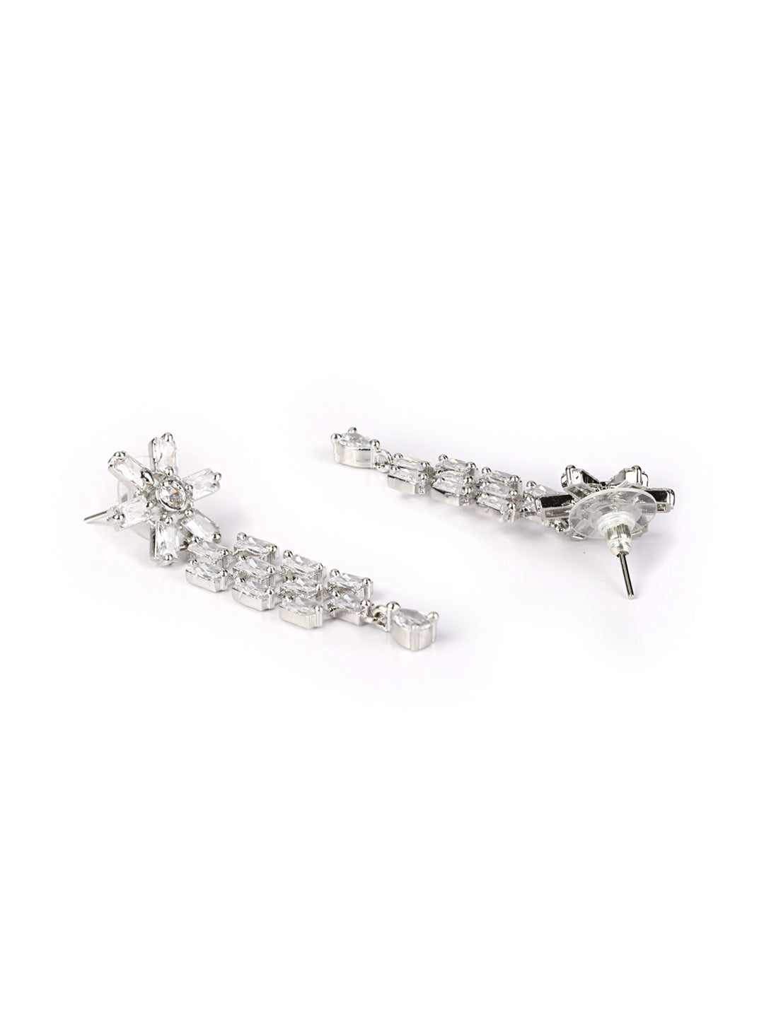American Diamond Silver Plated Jewellery Set