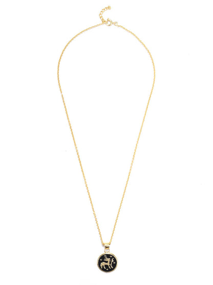 Swagy Sagittarius - Zodiac Sign Black Gold Plated Necklace
