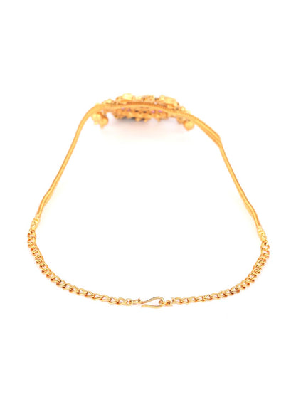 Kemp Stones Gold Plated Floral Jewellery Set