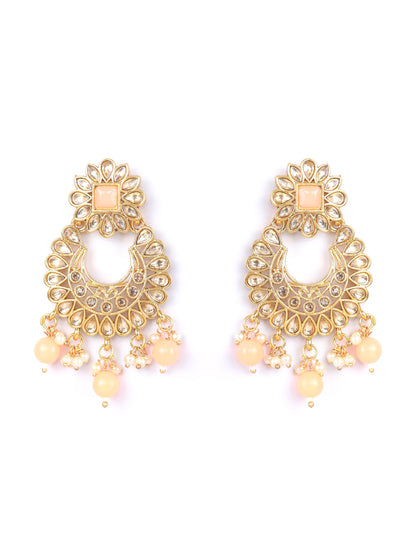Orange Kundan Gold Plated Choker Set with MaangTikka
