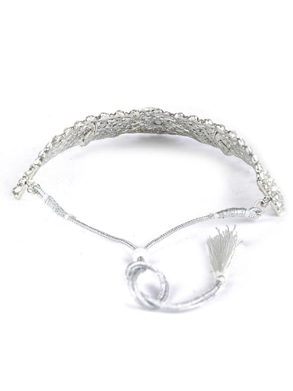 Floral Luster - Kundan Silver Plated Choker Set with MaangTikka
