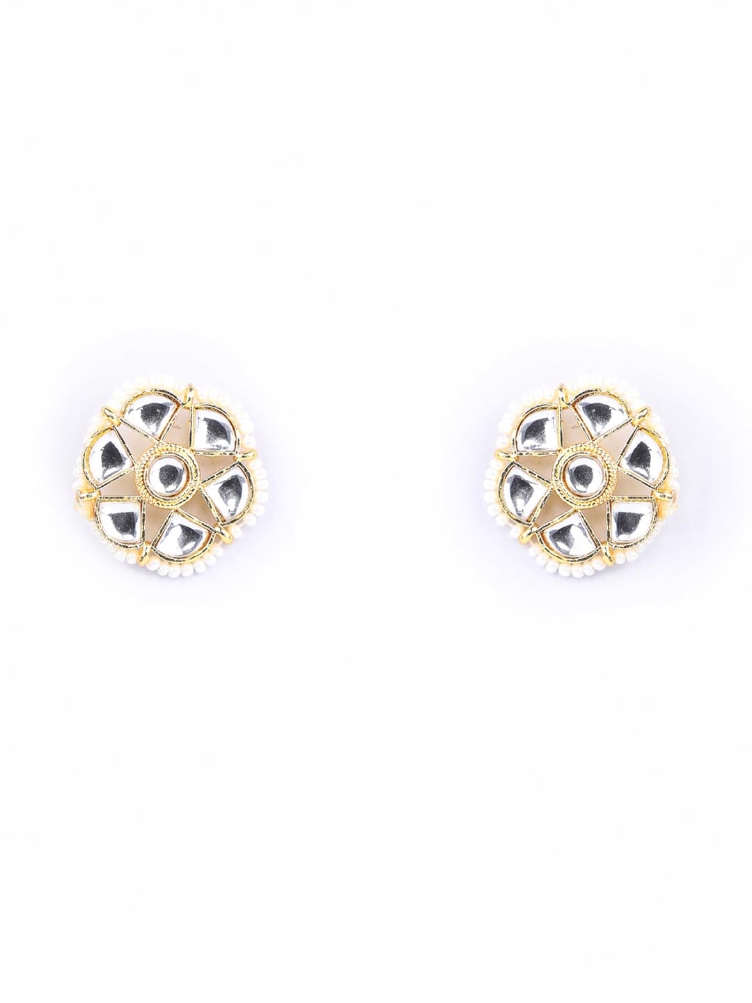 Mint Green White Kundan Gold Plated Choket Set