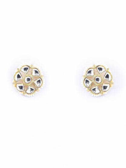 Mint Green White Kundan Gold Plated Choket Set