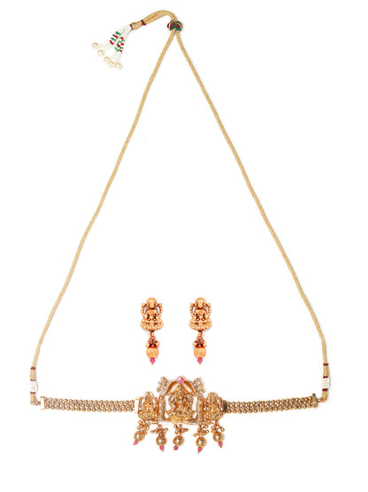 Priyaasi Traditional Gold Plated Laxmi Jewellery Set