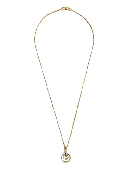 Priyaasi Dual Rings American Diamond Gold Plated Necklace