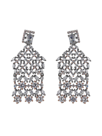Priyaasi Floral Leaf American Diamond Choker Jewellery Set