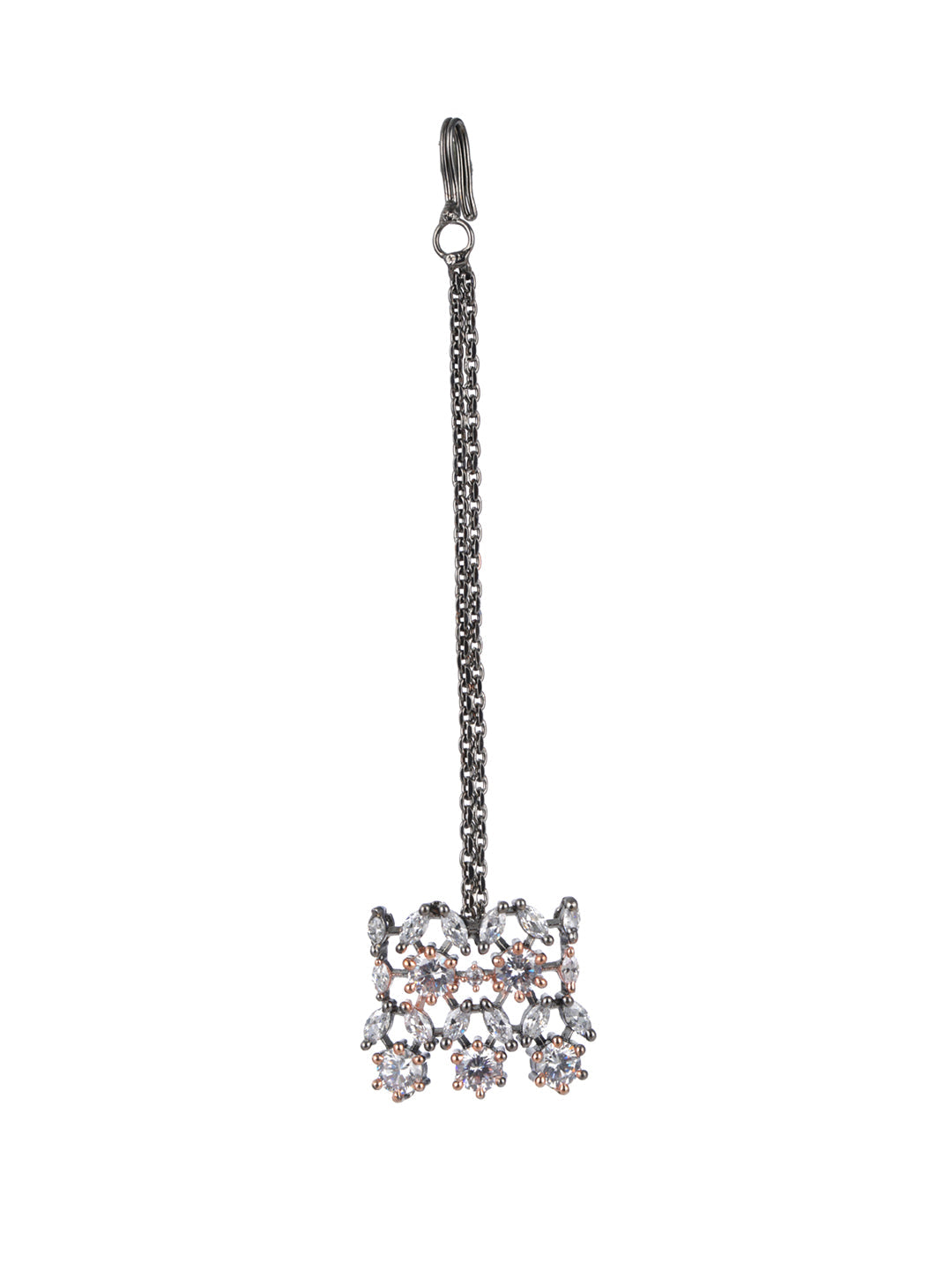 Priyaasi Floral Leaf American Diamond Choker Jewellery Set