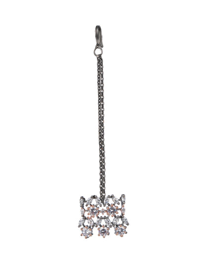Priyaasi Floral Leaf American Diamond Choker Jewellery Set