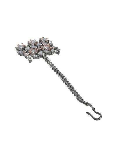 Priyaasi Floral Leaf American Diamond Choker Jewellery Set