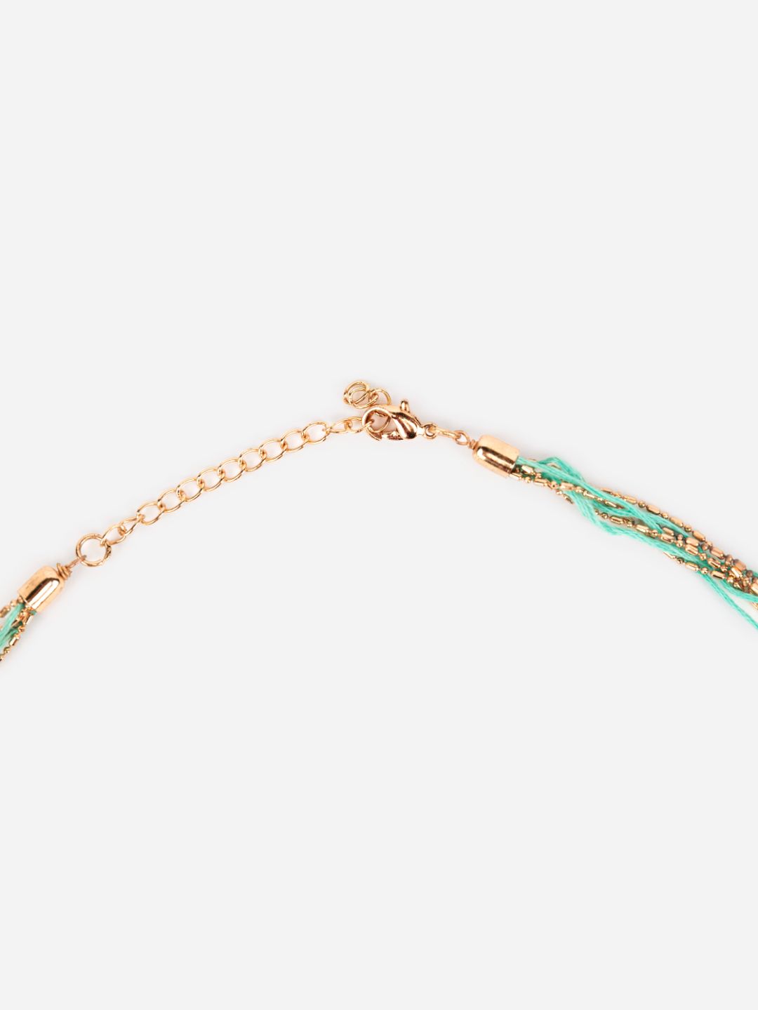 Multicolor Layered Beaded Sequin Gold-Plated Necklace