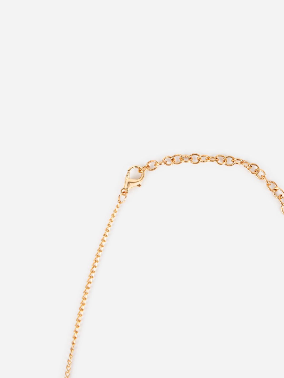 Golden Beaded Spike Rings Gold-Plated Necklace