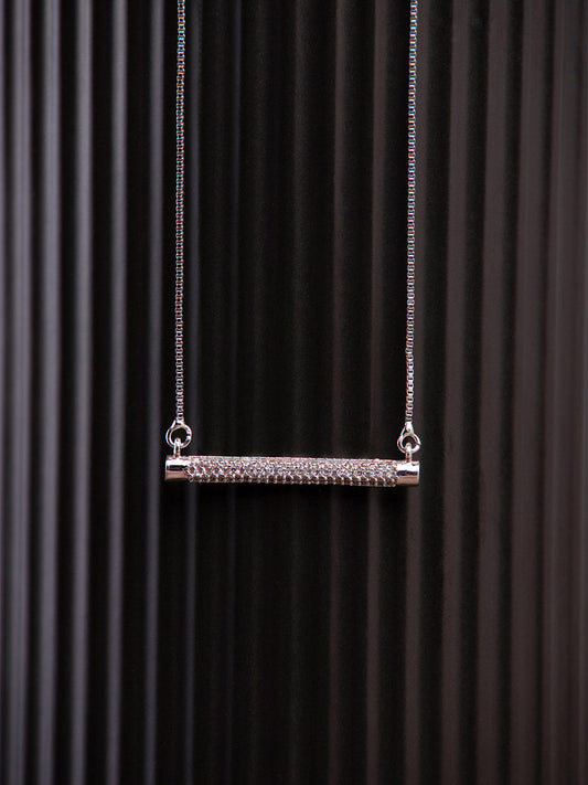 Prita by Priyaasi Sparkling Silver Plated Necklace