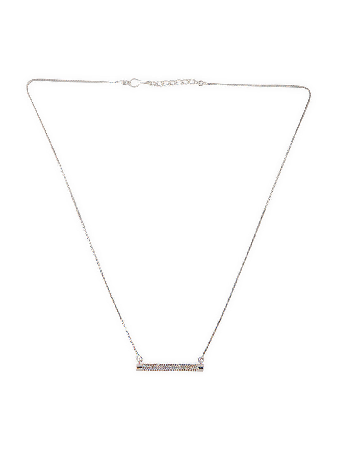 Prita by Priyaasi Sparkling Silver Plated Necklace