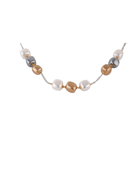 Priyaasi Triple Toned Seme Precious Stone Jewellery Set