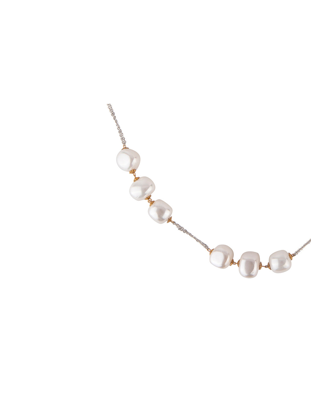 Priyaasi White Semi Precious Stone Jewellery Set