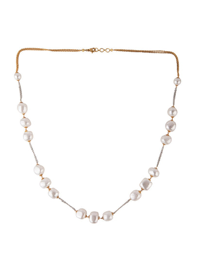 Priyaasi White Semi Precious Stone Jewellery Set