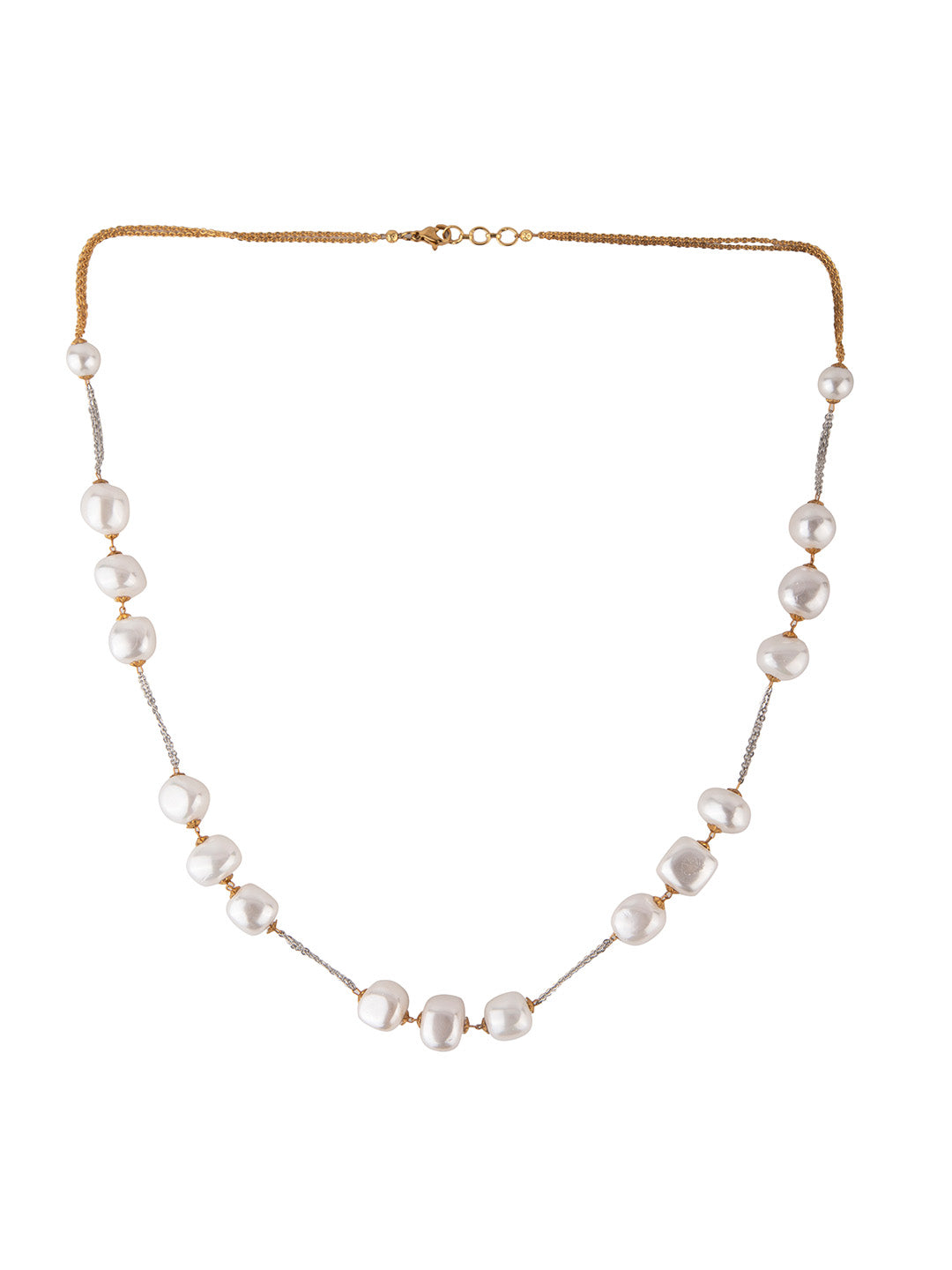 Priyaasi White Semi Precious Stone Jewellery Set