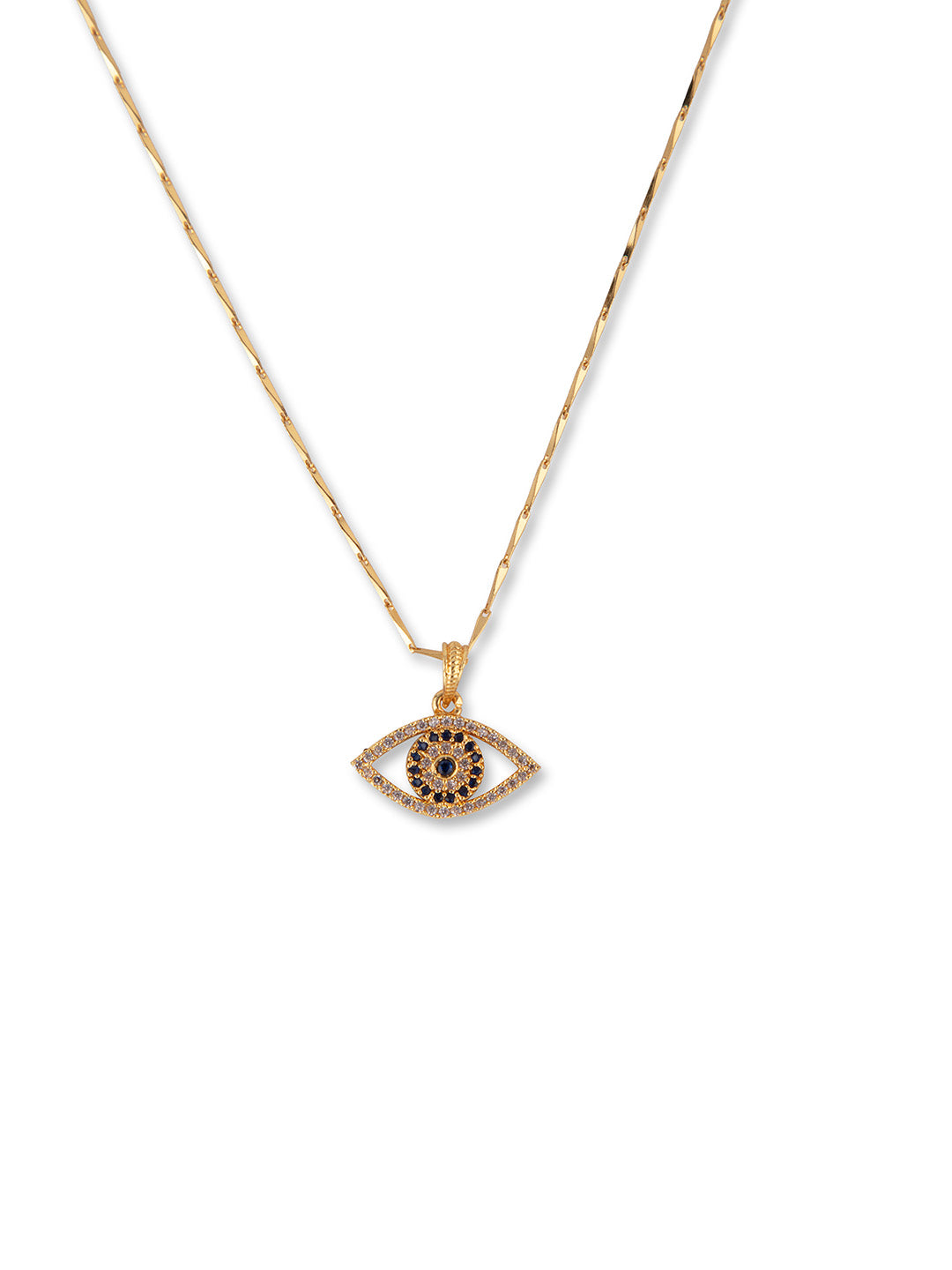 Prita by Priyaasi Stone Studded Evil Eye Gold Necklace