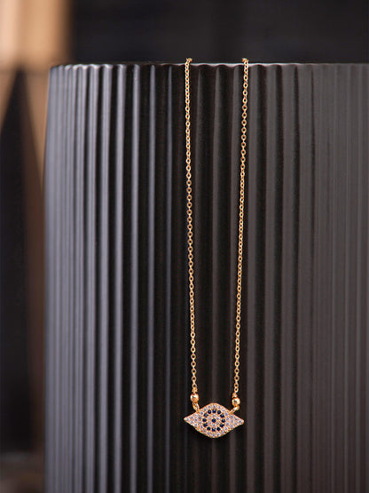 Prita by Priyaasi Gold Plated Stone Studded Evil Eye Necklace
