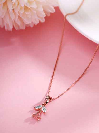 Priyaasi Rose Gold-Plated Brilliance with American Diamond Adornments