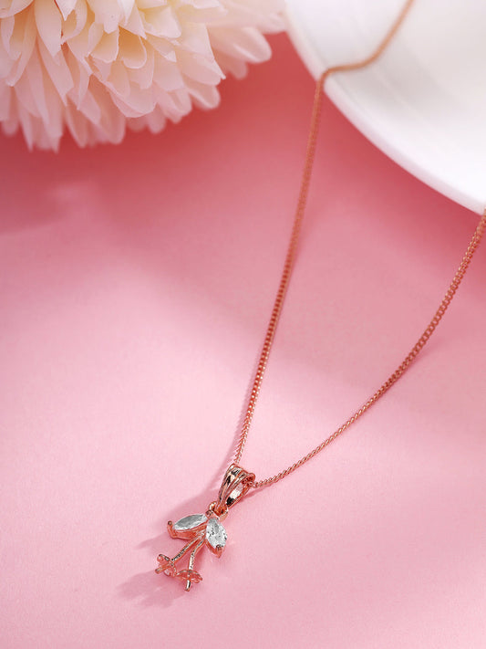 Priyaasi Rose Gold-Plated Brilliance with American Diamond Adornments
