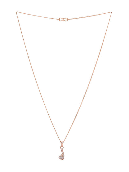 Priyaasi A Radiant Rose Gold-Plated Floral Elegance Necklace