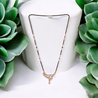 Rose Gold Plated Designer Mangalsutra Pendant for Girls and Women