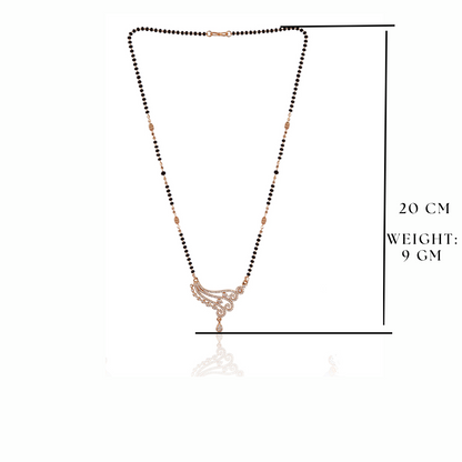 Rose Gold Plated Designer Mangalsutra Pendant for Girls and Women