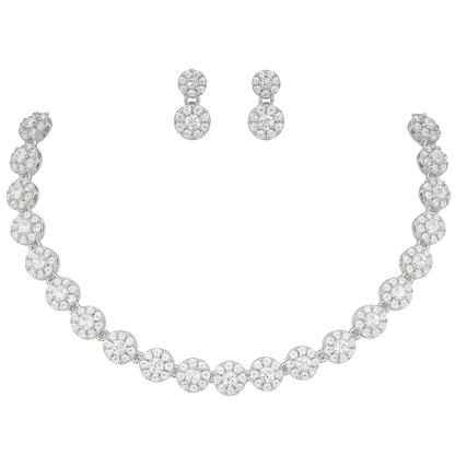 Silver Plated  | Anti Tarnish Jewellery Set for Women and Girls | Matching Earrings | Perfect for Weddings and Special Occasions