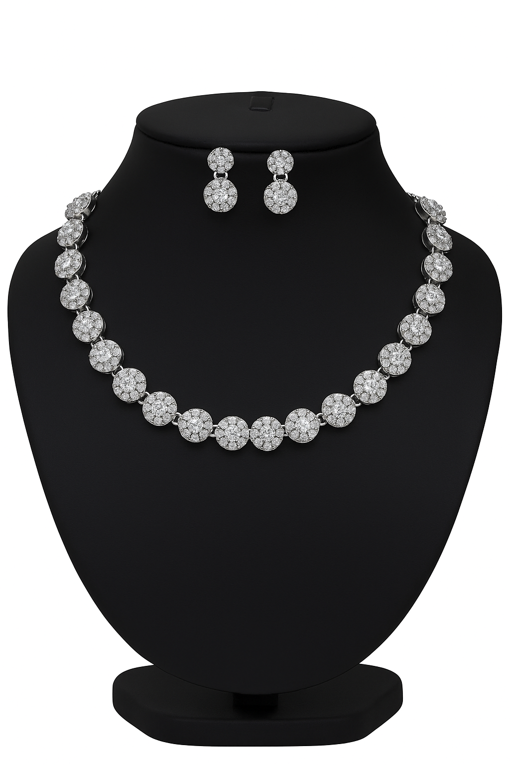 Silver Plated  | Anti Tarnish Jewellery Set for Women and Girls | Matching Earrings | Perfect for Weddings and Special Occasions