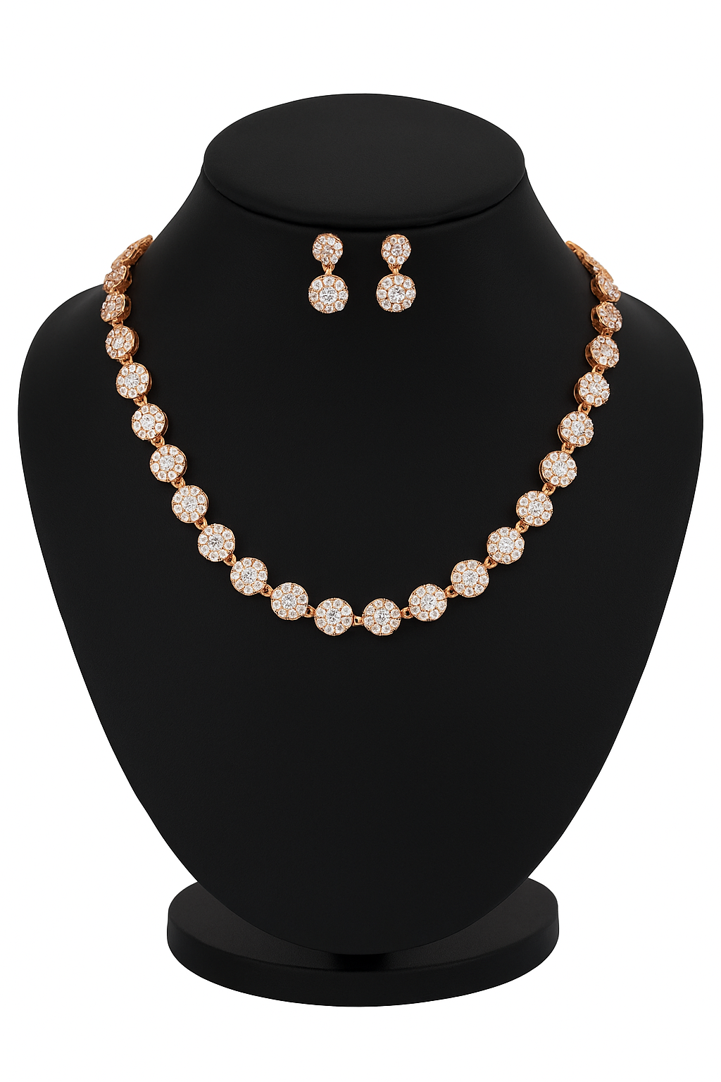 Rose Gold Plated AD Stone Jewelry Set for Women | Special Occasions, Wedding, Engagement, Dating | Anti Tarnish | Gift for Her