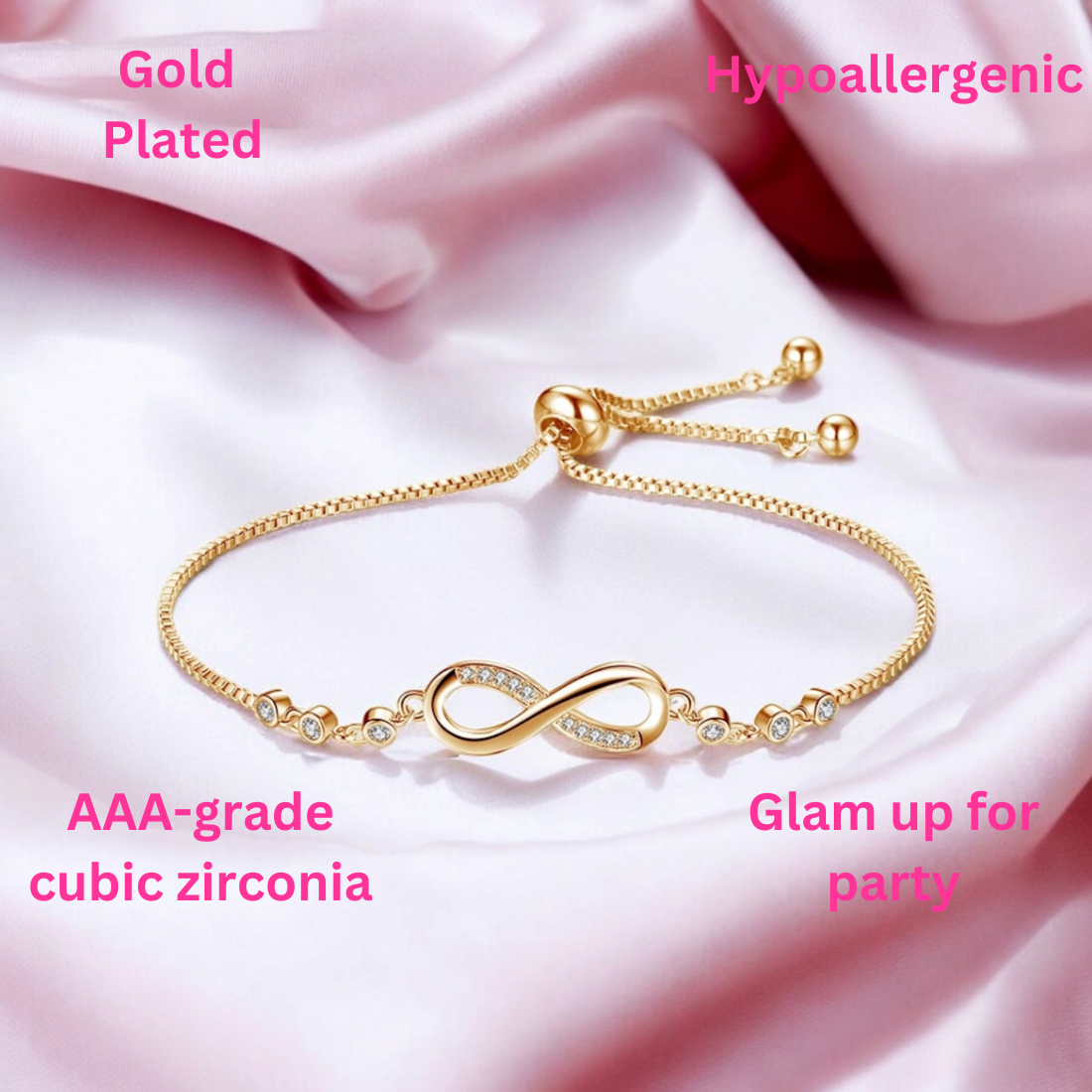Silver Plated Infinity Bracelet