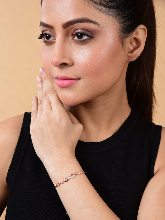 Rose Gold Plated Infinity Bracelet