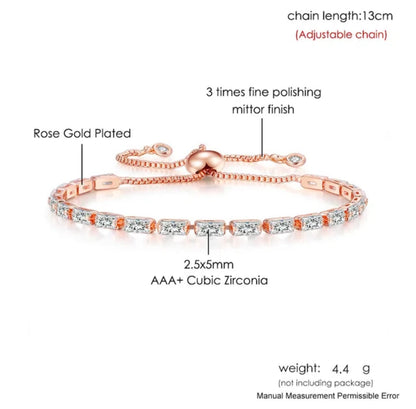 Glow up AD Tennis Bracelet