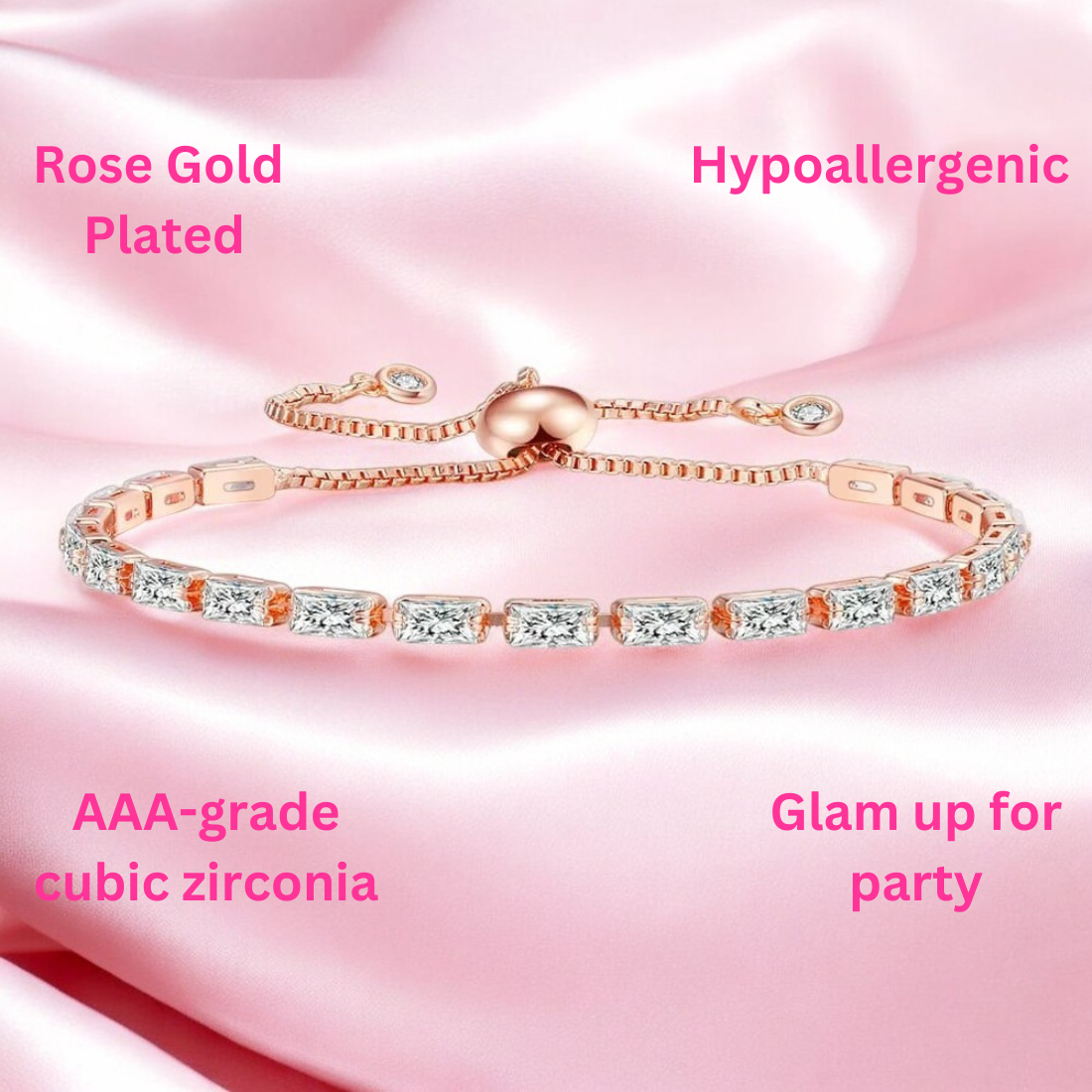 Glow up AD Tennis Bracelet